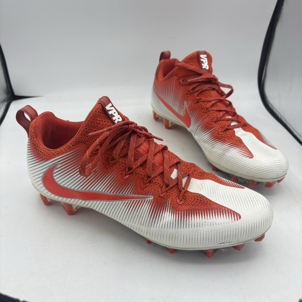 Nike Football Cleats Mens Size 11.5 Vapor Untouchable Pro Orange Wh 844816-180